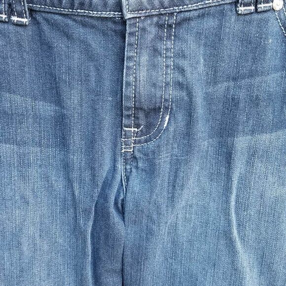 Ana Distressed Denim Cropped Jeans Size 12 - Picture 10 of 11